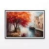 Red Tree, Street View of Venice  Print 100% Australian Made 90x60cm  (Poster)