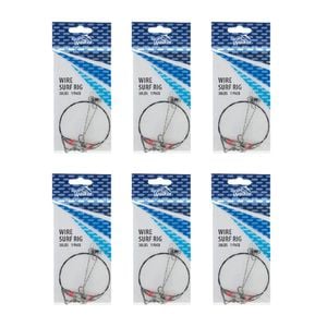 6x Jarvis Walker Wire Surf Rig - Surf Fishing Rig With 30lb Wire