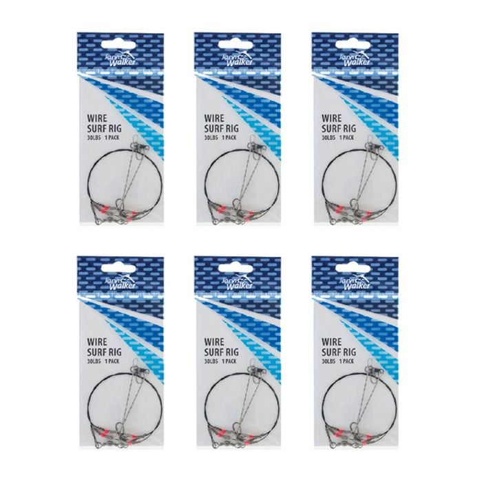 6x Jarvis Walker Wire Surf Rig - Surf Fishing Rig With 30lb Wire