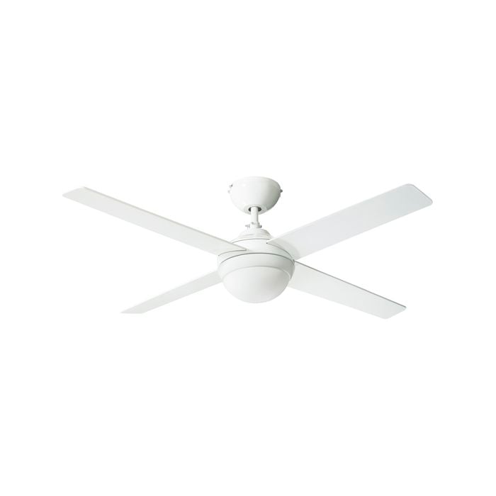HPM 1200mm White Inspire 4 Blade Tricolour Ceiling Fan
