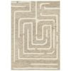 The Rug Connection Issey Maze Beige 290x200cm - Large Hand Tufted Wool Indoor Floor Rug