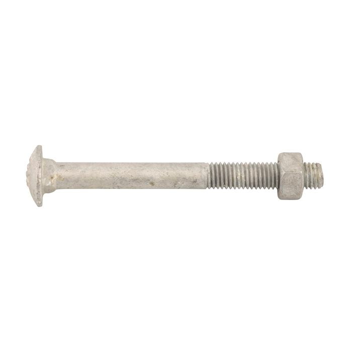 Zenith M12 x 160mm Galvanised Coach Head Bolt And Nut