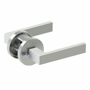 Miles Nelson Brushed Satin Chrome Skyler Privacy Lever Set