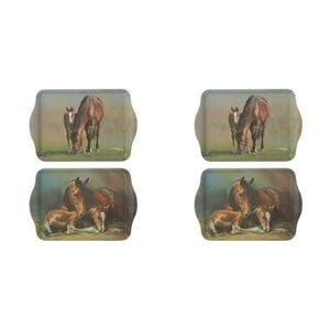 2x 2pc Ashdene Mares & Foals Stable/Bay Serving Platter Scatter Tray