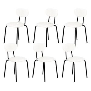 Advwin Dining Chairs Set of 6 Kitchen Chairs Reading Chair Velvet Beige