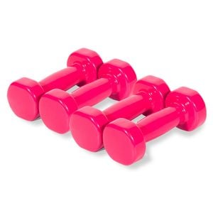 4PK BodyworxVinyl Dipped Weighted Dumbbell 1kg Home Gym Workout Set