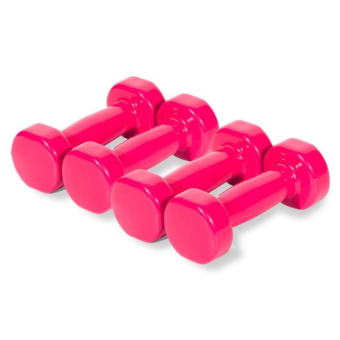 4PK BodyworxVinyl Dipped Weighted Dumbbell 1kg Home Gym Workout Set