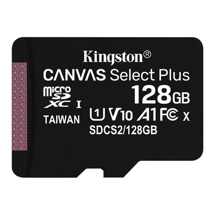 Kingston 128GB Canvas Select Plus UHS-I Micro SD Card With SD Adapter [SDCS2/128GB]