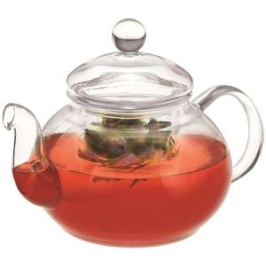 Avanti Eden 600ml Glass Teapot w/ Infuser Tea Brewing Maker Kettle Pot Clear