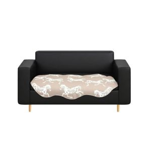 SOGA Two-Seater Beige Horse Print 90x180cm Throw Blanket Sofa Cover