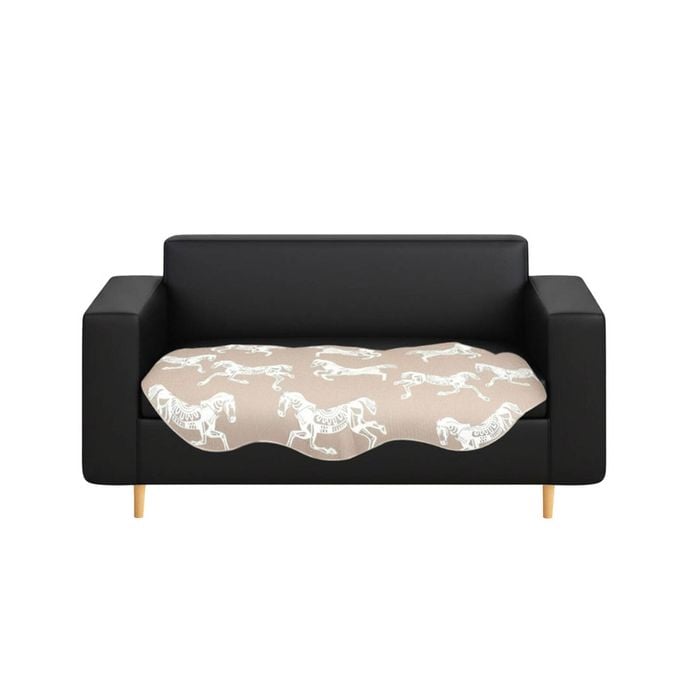 SOGA Two-Seater Beige Horse Print 90x180cm Throw Blanket Sofa Cover