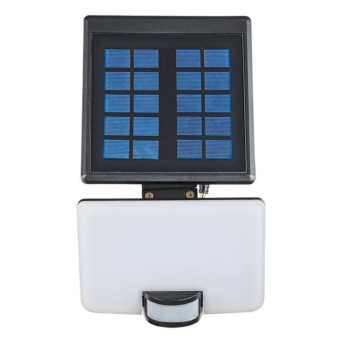 Brilliant Black Noah Solar Sensor Security Light
