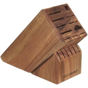 Peer Sorensen 26cm Acacia Wood 17-Slots Knife Block Kitchen Storage Holder Brown