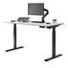 Desky Single Sit Stand Gaming White Desk 120 X 75cm Black Frame