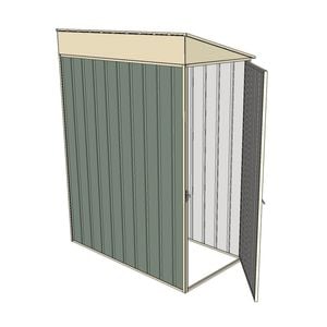 Build-a-Shed 0.8 x 1.5 x 2m Skillion Single Hinged Door Shed - Green