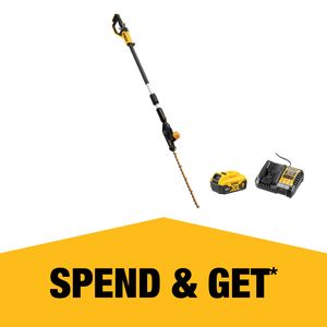 DeWALT 18V XR Cordless Pole Hedge Trimmer 5.0Ah Kit DCMPH566P1-XE