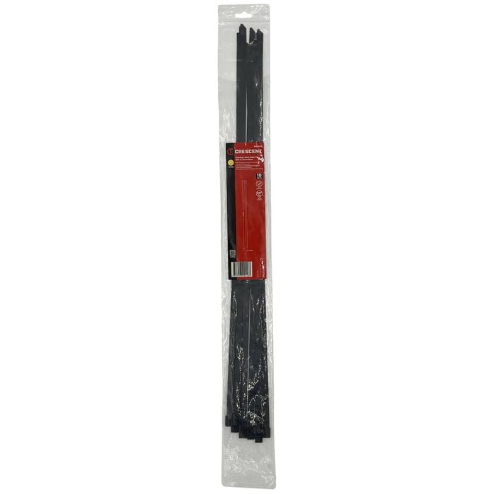 Crescent 520mm x 7.9mm 316SS Black Cable Ties - 10 Pack