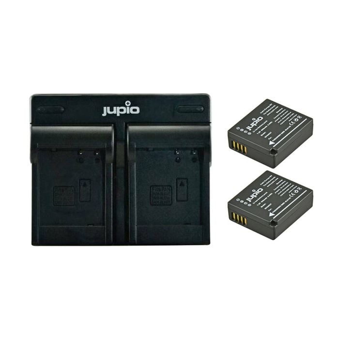 Jupio 2x Batteries 900mAh & USB Dual Charger Kit For Panasonic DMW-BLG10