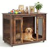 Advwin Dog Crate Furniture Heavy Duty Dog Cage Kennel With Sliding Door