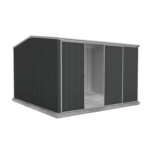 Absco Sheds 3.0 x 3.0 x 2.06m Monument Ezislider Double Sliding Door Garden Shed