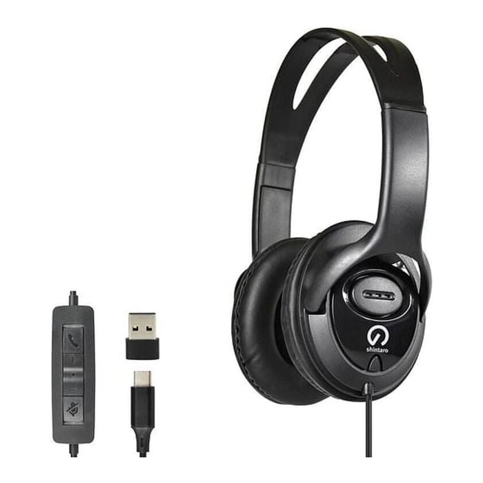 Shintaro Overtheears Usb-c Headset With In Line Mic [sh-123]
