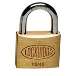Lockwood 110 Series 40mm Marine Padlock 23mm Shackle Brass 2pk
