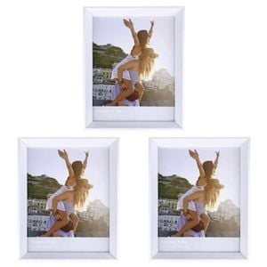 3PK Frankie & Me Window Wooden 8x10'' Picture Frame Home Photo Decor White