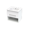 Clearlite Bathrooms 600mm White Cashmere Valley Wall Hung Vanity
