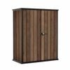 Keter Signature Outdoor Storage Cabinet / Shed 1.4W x 0.7D x 1.7H - Walnut Look 