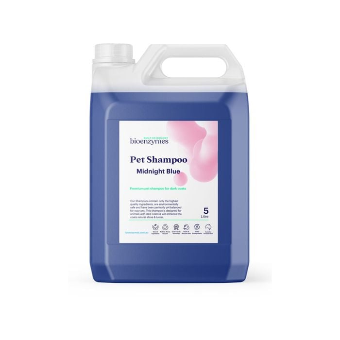 BioEnzymes Midnight Blue Pet Shampoo for Dark Coats 5lt