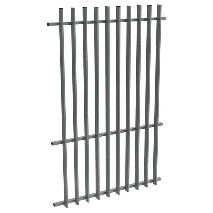 ProtectorAl 350 - 1200 x 1800mm Monument Aluminium Radiator Pool Fence Panel With Mid Rail