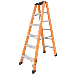 CITECO 1.8m 150kg Industrial Double Sided Fibreglass Ladder