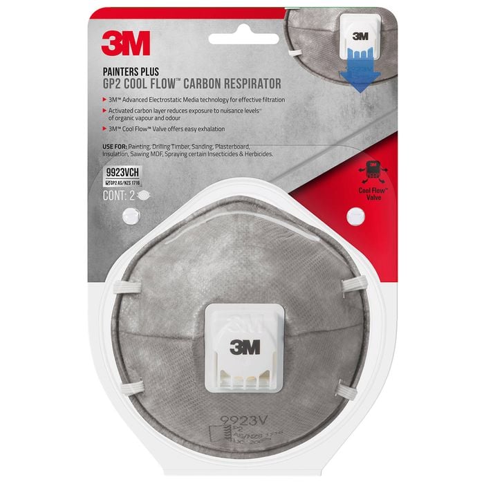 3M Carbon Painters Valve Respirator 9923V-2 - 2 Pack