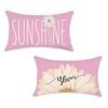 Catzon 2 Pcs Summer Lumbar Pillow Covers Linen Pillowcase for Home Decor-Set 3
