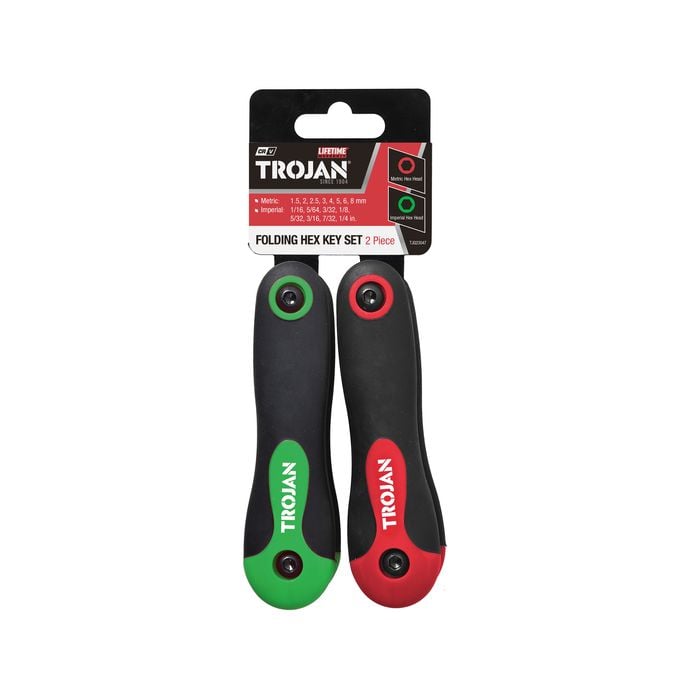 Trojan 2 Piece Hex Key Folding Set
