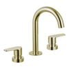 evekare Brushed Brass 1/4 Turn Extended Lever Basin Set