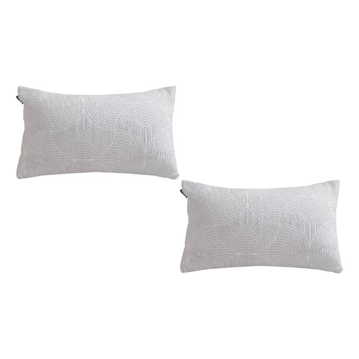 SOGA 2X 35cm Beige Gray Lumbar Throw Pillows