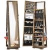 Costway Jewlery Organizer Cabinet with Full-Length Mirror Coffee