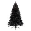P&P Black Artificial Christmas Tree 1.8m PVC Fire-Resistant Modern Holiday Decoration