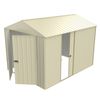 Build-a-Shed 2.3 x 3.0 x 2.3m Gable Single Sliding Side Door Shed - Cream