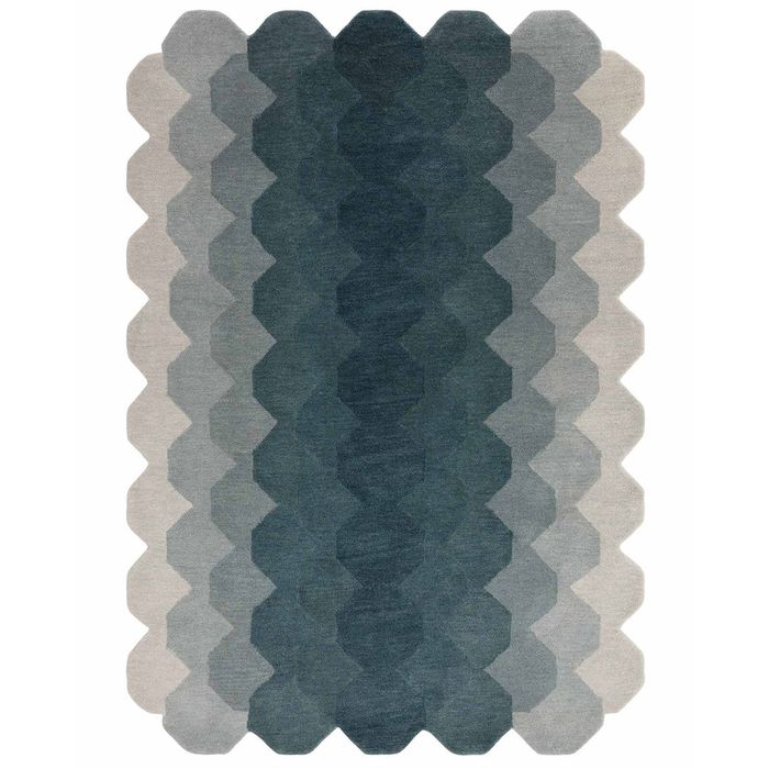 The Rug Connection Asiatic Hive Teal 230x160cm - Medium Hand Tufted Wool Indoor Floor Rug