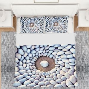 3D White Stone 226 Bed Pillowcases Quilt Queen Size