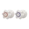 Shaw & Mason Ivory Six Point Style Wall Top Assembly - Pair