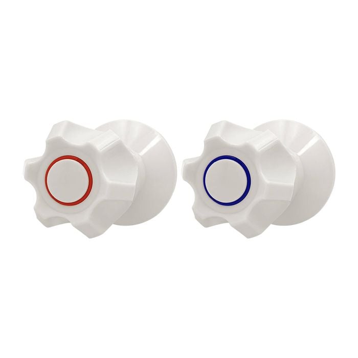 Shaw & Mason Ivory Six Point Style Wall Top Assembly - Pair