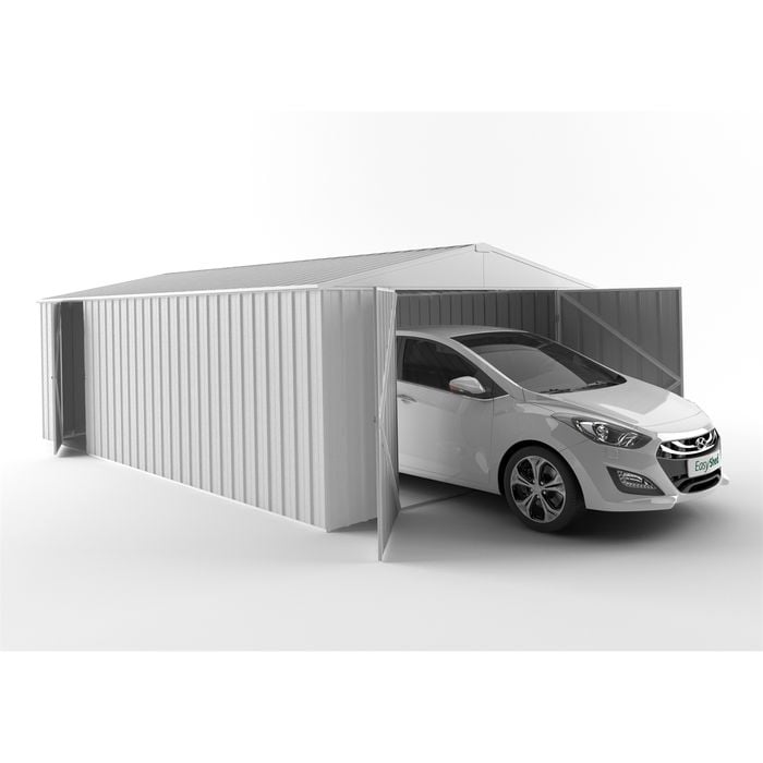EnduraShed 7.5 x 3.75 x 2.48m Tall Garage Garden Shed - Off White