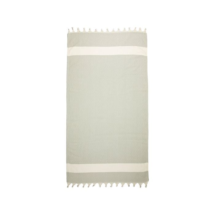 Grey Turkish Beach Towel - 100cm x 160cm