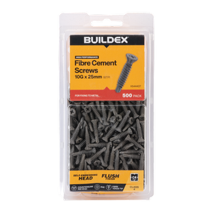 Buildex 10G x 25mm Class 4 Fibre TEKS Screws - 500 Pack