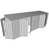 Build-a-Shed 1.5 x 6 x 2m Skillion Dual Double Hinged Side Door Shed - Zinc