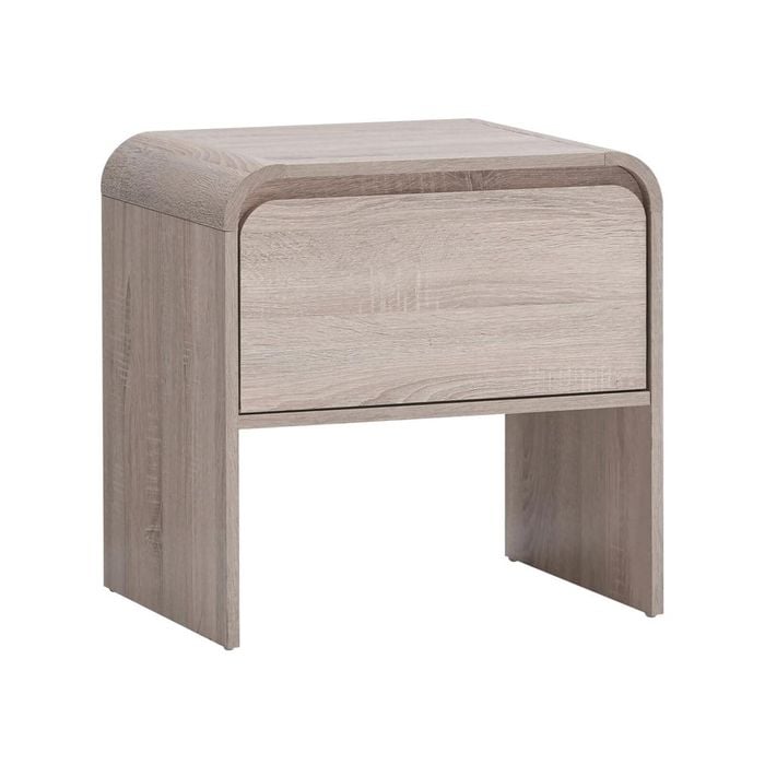 Natalya Bedside Unit Nightstand Side Table 1 drawer oak