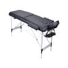 Yes4homes 2 Fold Portable Aluminium Massage Table Massage Bed Beauty Therapy Black